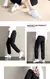 Leggings de lã grossa feminina, calça comprida casual, monocromática, calça - Seuconfortotche