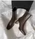 2024 novo vintage marrom botas de tornozelo feminino moda elegante dedo do pé q - loja online