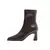2024 novo vintage marrom botas de tornozelo feminino moda elegante dedo do pé q - comprar online