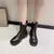Botas femininas de luxo quente sola grossa chelsea botas femininas planas botas - comprar online