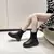 Botas femininas de luxo quente sola grossa chelsea botas femininas planas botas - comprar online