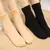 Meias curtas quentes grossas para mulheres, meias térmicas de cashmere, botas d
