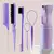 6 pçs/set conjunto escova de cabelo cabeleireiro spray garrafa trança laço ra - Seuconfortotche