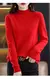 Suéter de caxemira feminino, lã 100% pura, pulôver de meia gola, blusa de mal - loja online