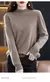Imagem do Suéter de caxemira feminino, lã 100% pura, pulôver de meia gola, blusa de mal
