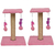 Arranhador Para Gatos Pet Poste Sisal Brinquedo Com Bolinha Pena Duas Bases