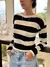 Imagem do BLUSA LISTRADA TRICOT MODAL MANGA COMPRIDA LISTRADA INVERNO FRIO