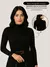 Blusa cacharrel feminino gola manga longa ribana canelado algodão Simples Casual Noite Casa Diário Rua outono inverno - comprar online
