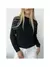 Blusa Tricô Inverno Ponto Fang Tricot Gola Redonda Manga Bufante - Seuconfortotche