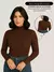 Blusa cacharrel feminino gola manga longa ribana canelado algodão Simples Casual Noite Casa Diário Rua outono inverno - loja online