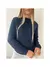 Blusa Tricô Inverno Ponto Fang Tricot Gola Redonda Manga Bufante - loja online