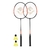 Kit 2 Raquetes Badminton Vollo + 2 Petecas