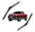 Kit 2 Escobillas Delanteras Flex Goma Fiat Toro 2016 A 2023