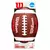 Bola de futebol americano Wilson NCAA Red Zone Composite, tamanho oficial (14 anos ou mais) - Usbrbox