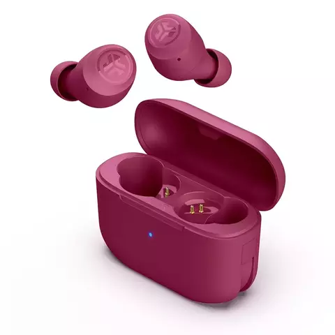 Fones de ouvido Bluetooth JLab Go Air Pop, totalmente sem fio, com estojo de carregamento- rosa