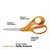 Tesoura Fiskars Petite Original de 7" com cabo laranja - Usbrbox