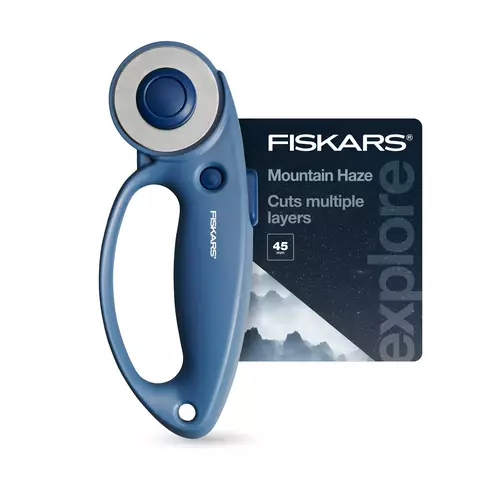 Cortador rotativo Fiskars com cabo circular de 45 mm, Mountain Haze