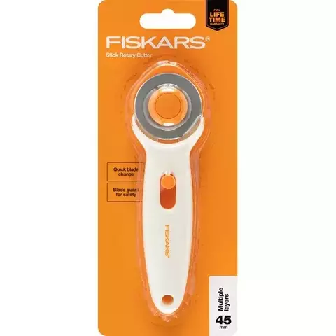 Cortador rotativo Fiskars de 45 mm, branco