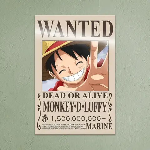 Chapa poster One Piece - Wanted