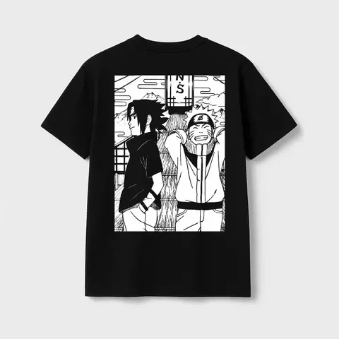 Remera Naruto y Sasuke - Negro - comprar online
