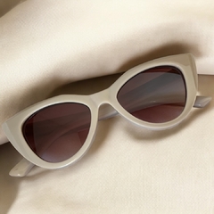 Óculos de sol gatinho - Proteção UV400- lente rosa/ armação rose acetato