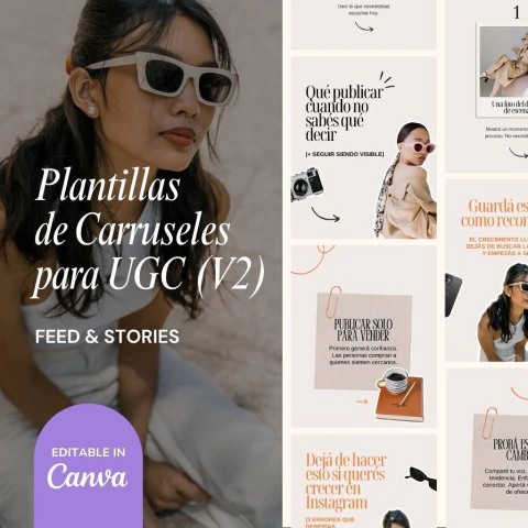 Plantillas de Carruseles en Canva "UGC STYLE V2" - comprar online