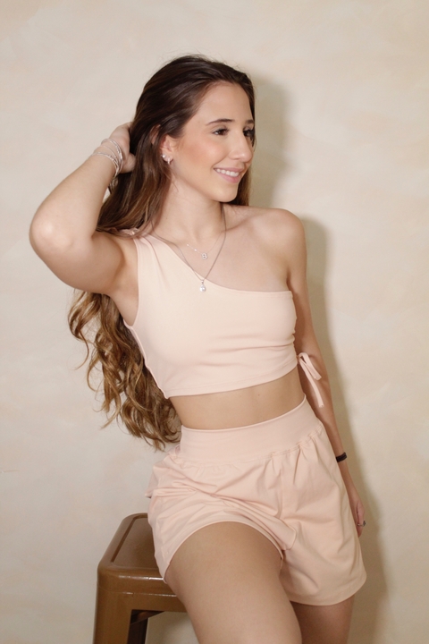 Conjunto Short Run + Top Pulse Vanilla - comprar online