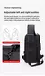 Bolsa de peito antifurto masculina, bolsa de ombro com carregamento usb, pacote - Cotidial