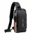 Bolsa de peito antifurto masculina, bolsa de ombro com carregamento usb, pacote