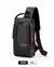 Imagem do Bolsa de peito antifurto masculina, bolsa de ombro com carregamento usb, pacote
