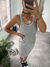 Imagen de Vestido Tubo Al Cuerpo Rayado Micro Morley Con Tajo