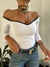 Remera Straples Mangas 3/4 Algodon Lycra Doble Forro Interno