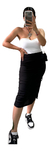 Pollera Tubo Micro Morley Tajo Lateral en internet