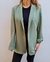 Blazer Crepe Largo Dama Con Detalle De Ajuste En Manga - comprar online