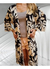Kimono Mujer Lino Spandex Estampado Dama - VeceraModa