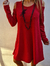 Vestido De Lanilla Aspen Con Hombros Descubiertos Cadenita - VeceraModa