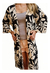 Kimono Mujer Lino Spandex Estampado Dama