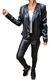 Chaqueta Saco Tipo Blazer De Cuerina Sin Cuello Dama - comprar online