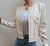 Imagen de Chaqueta Saco Tipo Blazer De Cuerina Sin Cuello Dama