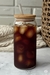 Vaso Con Sorbete De Vidrio Y Tapa Hermética De Bambú 580ml - comprar online