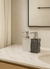 Dispenser De Baño De Vidrio Redondo Con Rombos