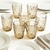 Set 6 Vasos Vidrio Ambar Rombo 350ml Estilo Vintage Elegante en internet