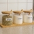 Set 3 Frascos Vidrio Tapa Base Bambu Tarro Cuchara Cocina en internet