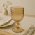 X6 Copa Vidrio Rayada Vino Agua 280ml Vajilla Mesa Cocina DORADA - SOLBAHOME