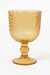 X6 Copa Vidrio Rayada Vino Agua 280ml Vajilla Mesa Cocina DORADA en internet