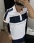 POLO RECORTE BRANCA AZUL PEITO MR2 - comprar online