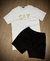 T-SHIRT EMPÓR1O ARM4NI BRANCA - LOGO DOURADA - loja online