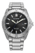 Citizen Brycen Black Dial Super Titanium Aw1840-50e Correa Plata Bisel Plata Fondo Negro