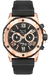 Bulova Marine Star104 Para Hombre Cronógrafo Original 98b104 Correa Negro Bisel Rosa Claro Fondo Negro