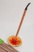 Porta sahumerio de cerámica con mándala esmaltado - Amarillo, Naranja y Rojo en internet